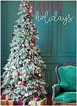 Sending warm greetings and best wishes for happiness during the holidays.  Emerald Holidays H2827U-A